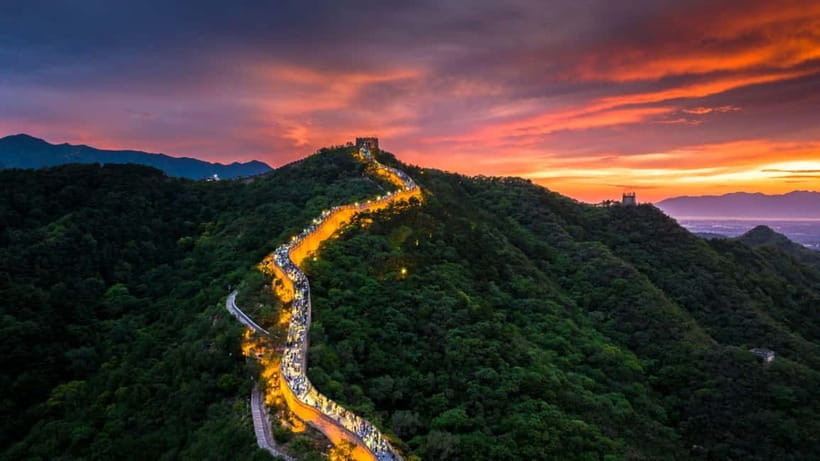 Beijing:Badaling Night Great Wall Ticket, Tour & Show - The bus tour from Bietucheng Station