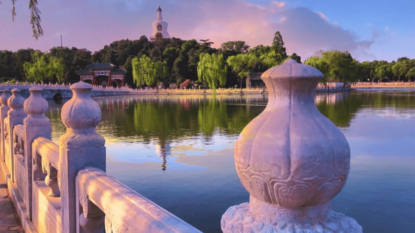 Beijing: Beihai park e-ticket entry - The Nine-Dragon Wall, a detailed architectural stop