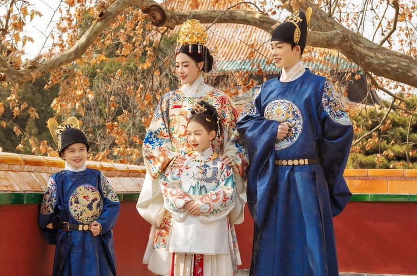 Beijing Traditional Hanfu Experience & Photoshoot for Groups - The outdoor photo session near the Forbidden City