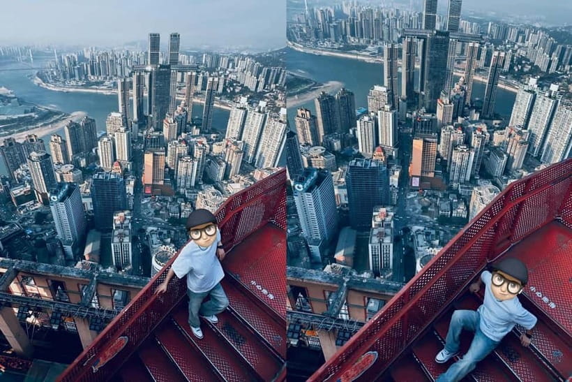Chongqing: 520m-high Eye Skyview Deck Ticket for Adult - Chongqing from 520 meters above Jiefangbei
