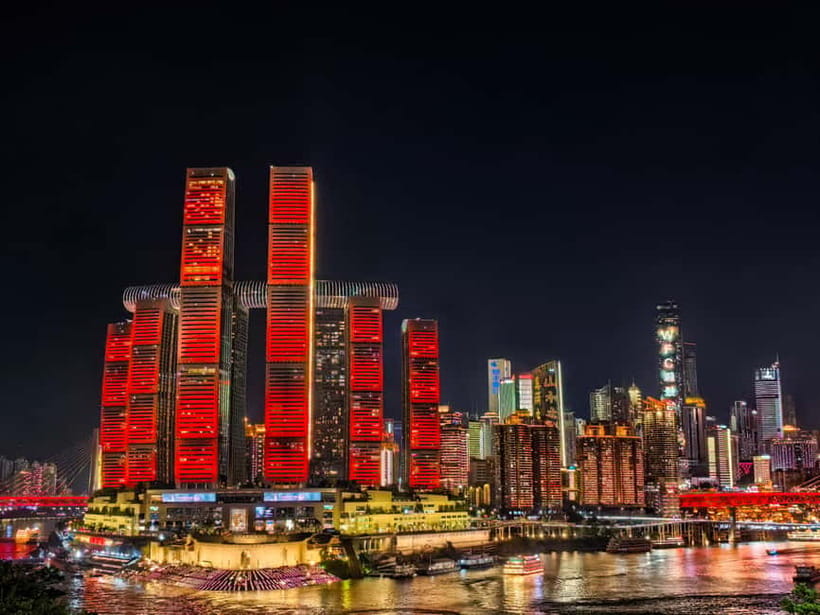 Chongqing: Magic Night View and Secret Viewing Spots Tour - Nanbin Zhonglou Square brings the riverfront into view