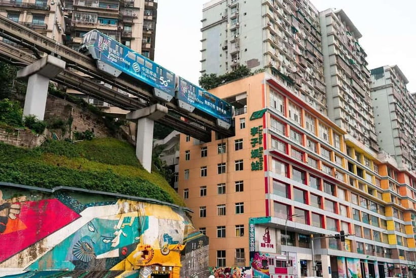 Chongqing: Surreal Urban, Ancient Town, and Secret Viewpoint - Liziba Monorail: Chongqing’s most famous urban trick