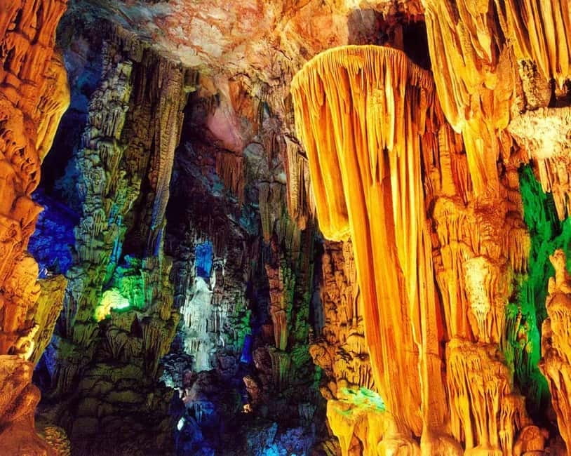 Guilin: 1-Day Cave, Xianggong Hill, Bamboo Boat & Show - Reed Flute Cave: Guilin’s colorful underground start