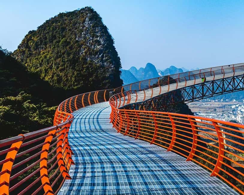 Guilin: Cave, Yulong Rafting, Glass-bottomed skywalk & Show - Yulong River bamboo rafting near Yangshuo