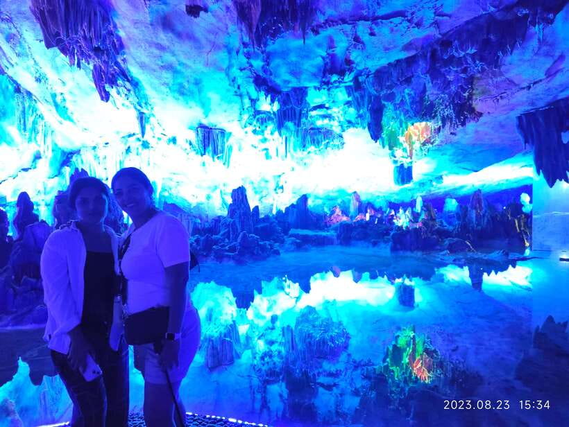 Highlights from Guilin to Yangshuo Full Day Private Tour - Route 1 begins beneath the lights of Reed Flute Cave