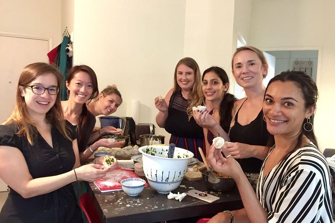 Organic Chinese Dumpling Class with Market Walk - Preparing dumpling filling from scratch