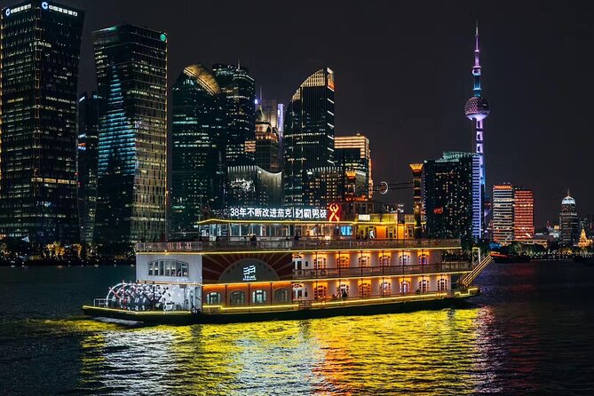 Shanghai Night River Cruise Tour with Xinjiang Style Dining Experience - Meeting the Huangpu River after dark