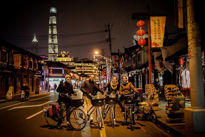 Shanghai Small-Group Night Tour by Bike - Yu Garden and Shanghai Old Town by bicycle